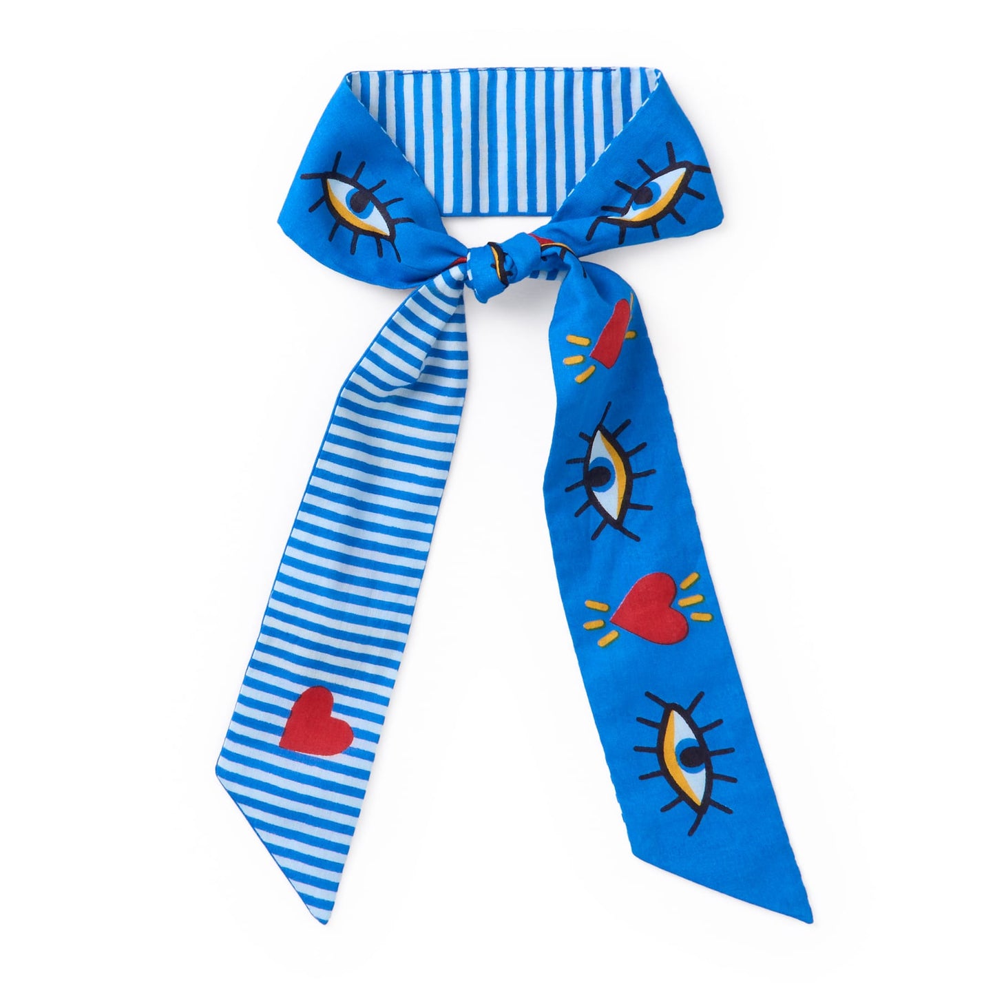 Camile Skinny Scarf Evil Eye Print Scarf