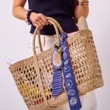 Camile Skinny Scarf Oyster Print Skinny Scarf