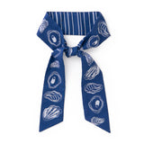 Camile Skinny Scarf Oyster Print Scarf
