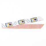 Camile Skinny Scarf Sardine Print Skinny Scarf