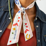 Camile Skinny Scarf Western Print Scarf