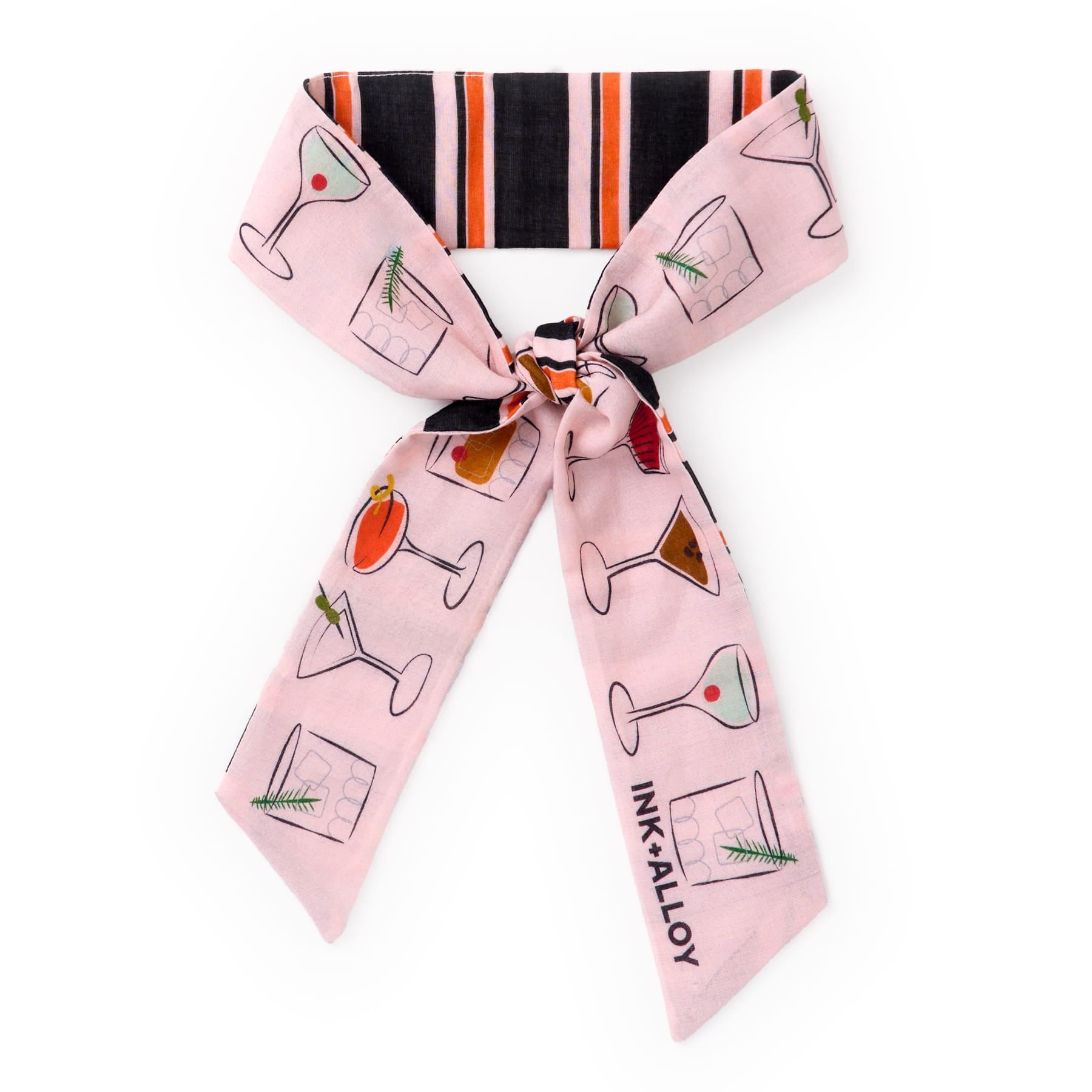 Camile Twilly Scarf Cocktail Print 36x2 Scarf
