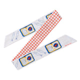 Camile Twilly Scarf Sardine Print Scarf