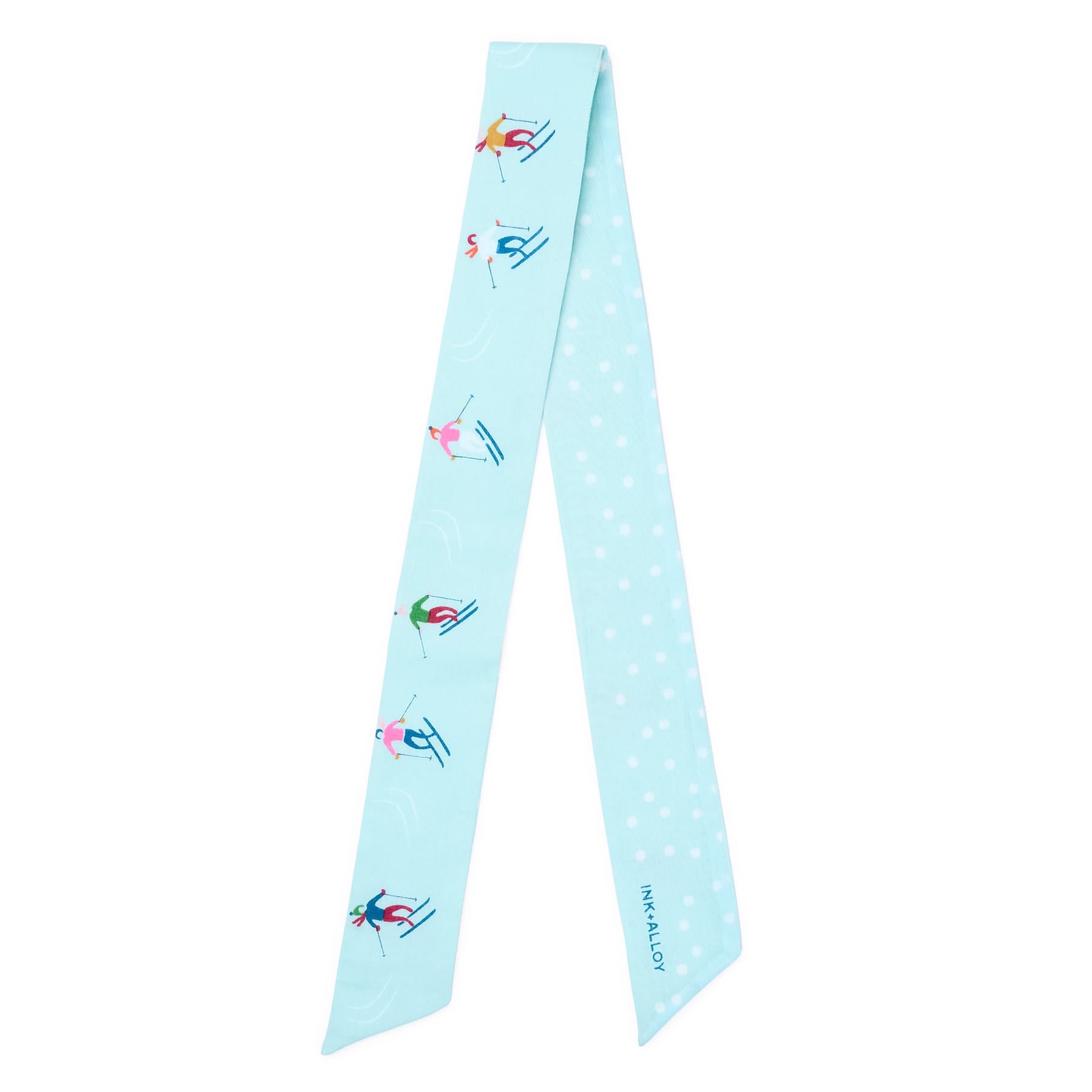 Camile Twilly Scarf Skier Print 36x2 Scarf