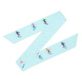 Camile Twilly Scarf Skier Print 36x2 Scarf