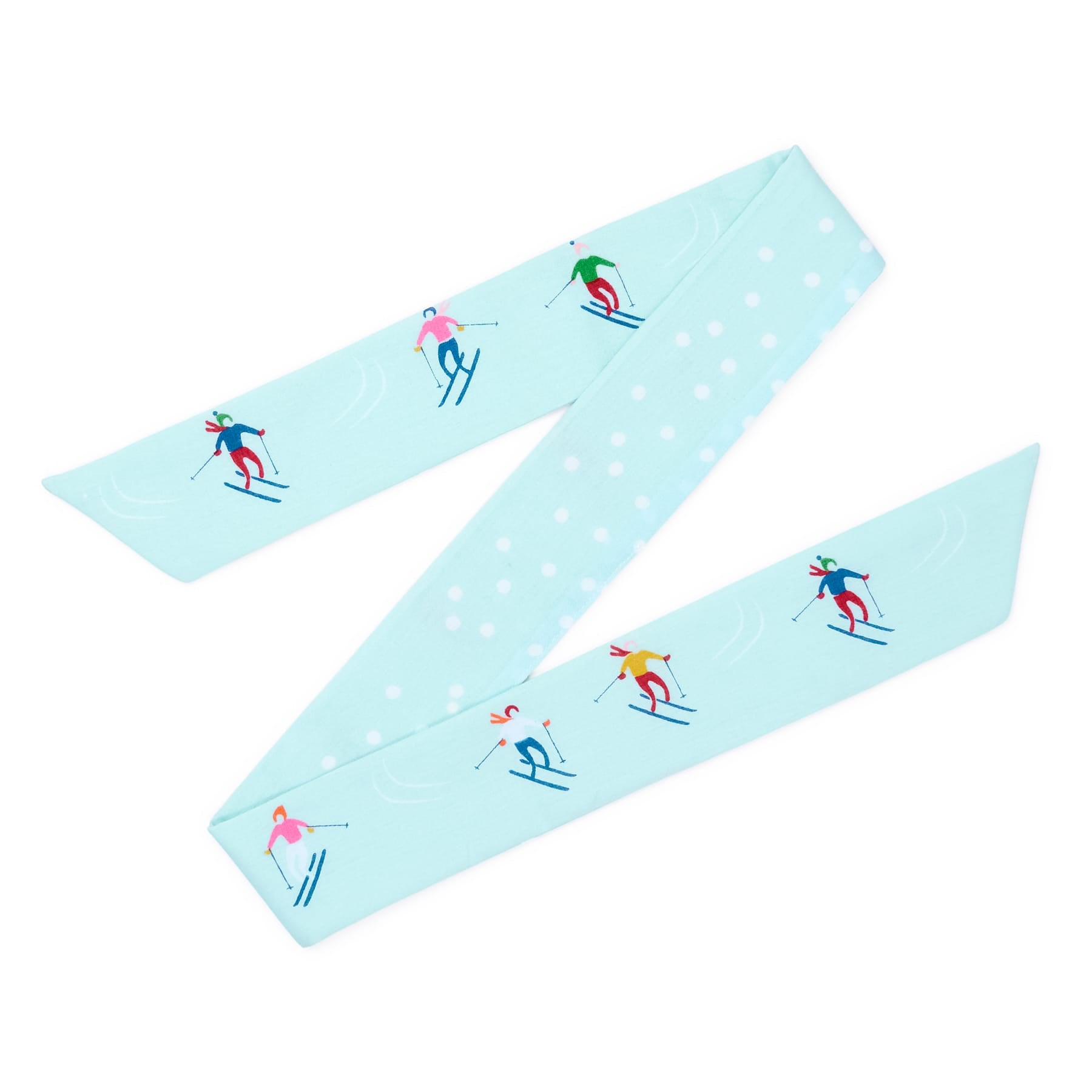 Camile Twilly Scarf Skier Print 36x2 Scarf