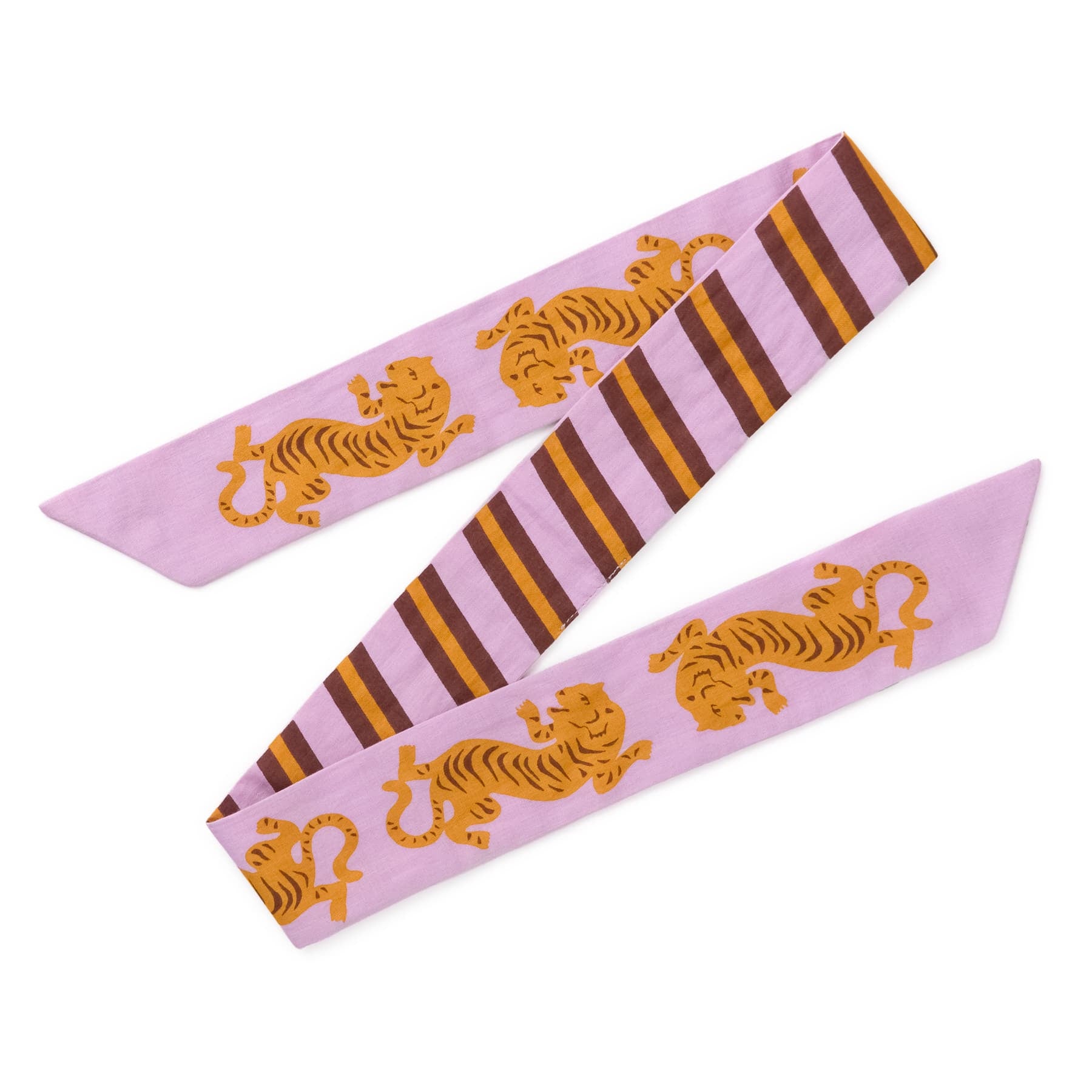 Camile Twilly Scarf Tiger Print Scarf