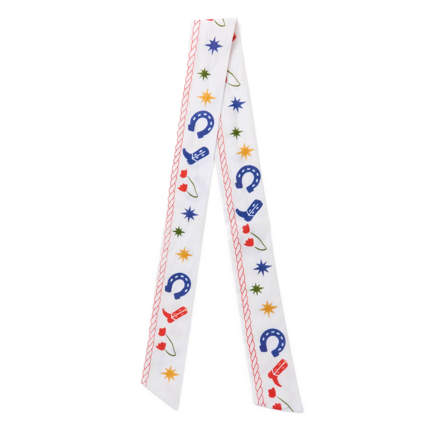 Camile Twilly Scarf Western Print Scarf