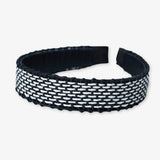 Caroline Two Color Woven Raffia Headband Ivory