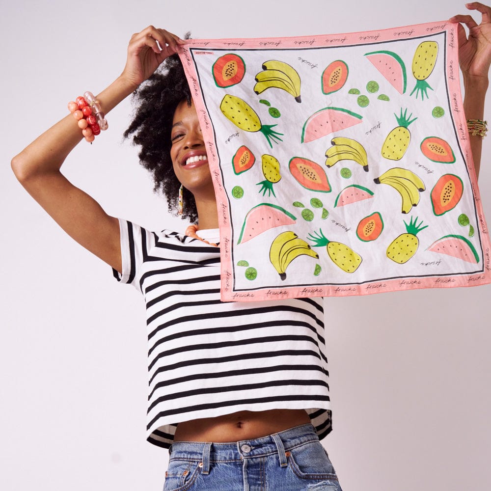 Carson Fruit Print Scarf 21x21 Bandana