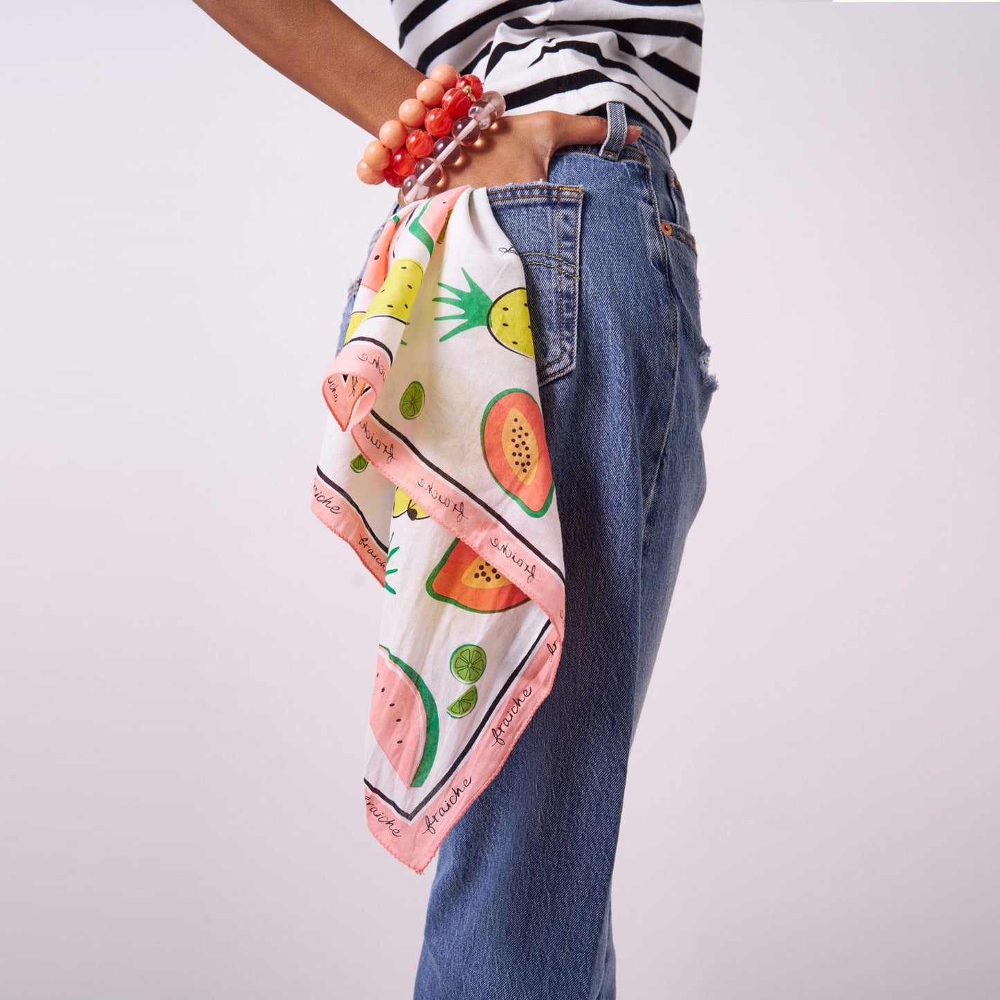 Carson Fruit Print Scarf 21x21 Bandana