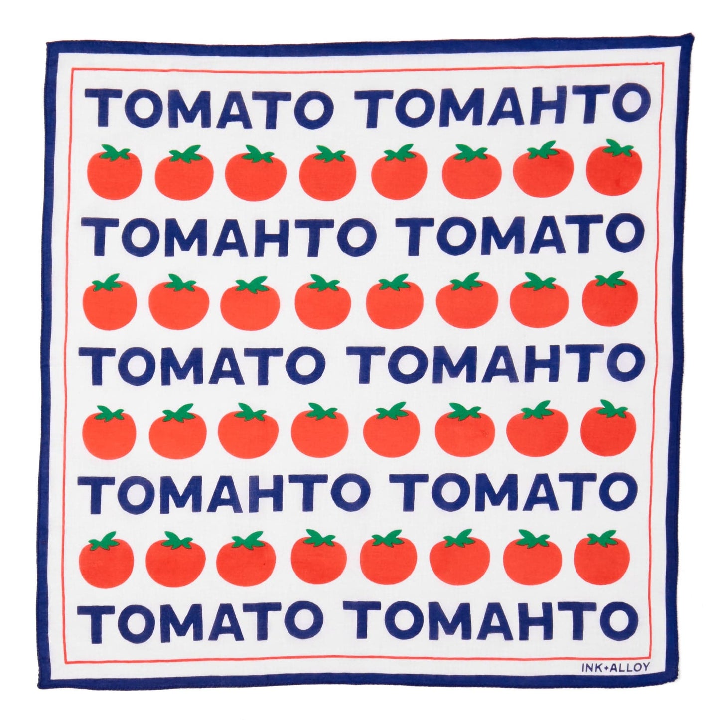 Carson Tomato Tomahto Print Scarf 21x21 Bandana