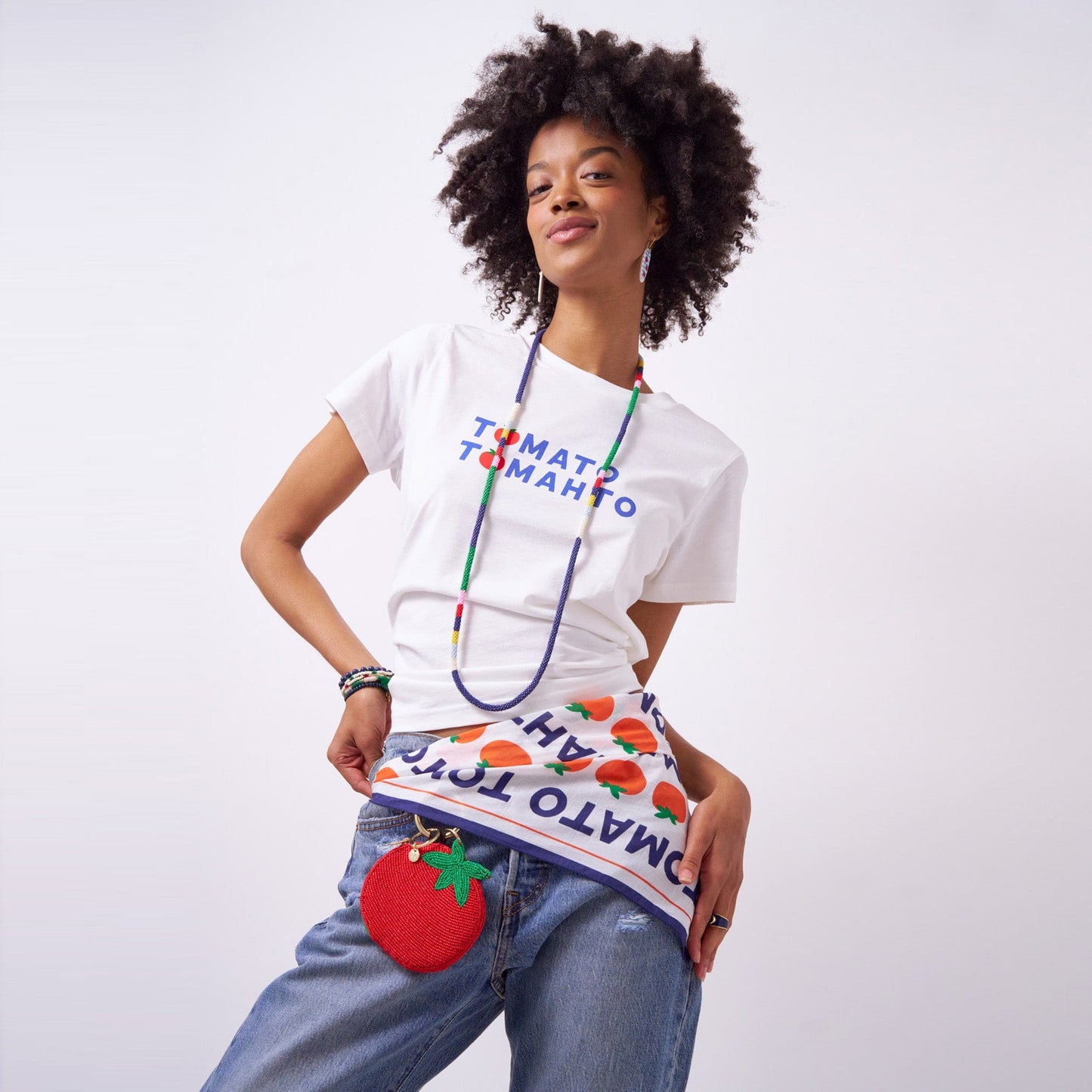 Carson Tomato Tomahto Print Scarf 21x21 Bandana