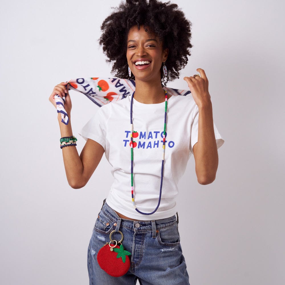 Carson Tomato Tomahto Print Scarf 21x21 Bandana