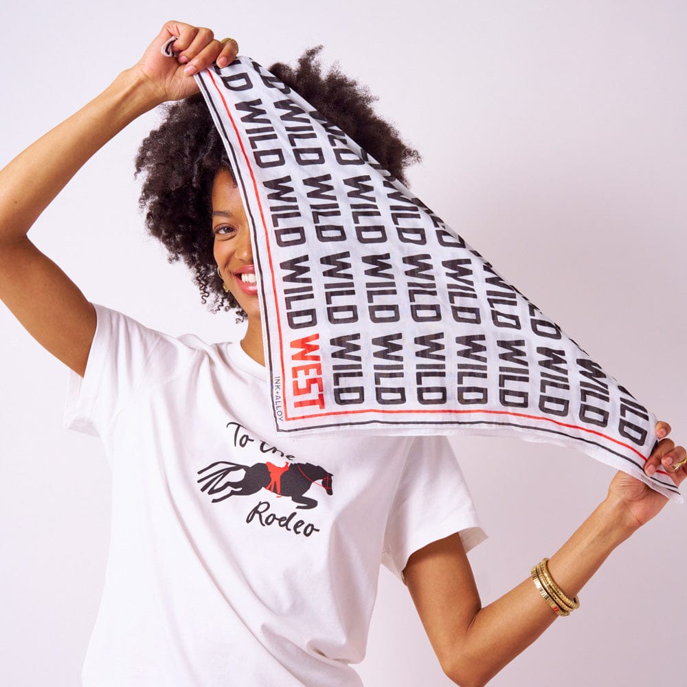 Carson Wild West Print Scarf 21x21 Bandana