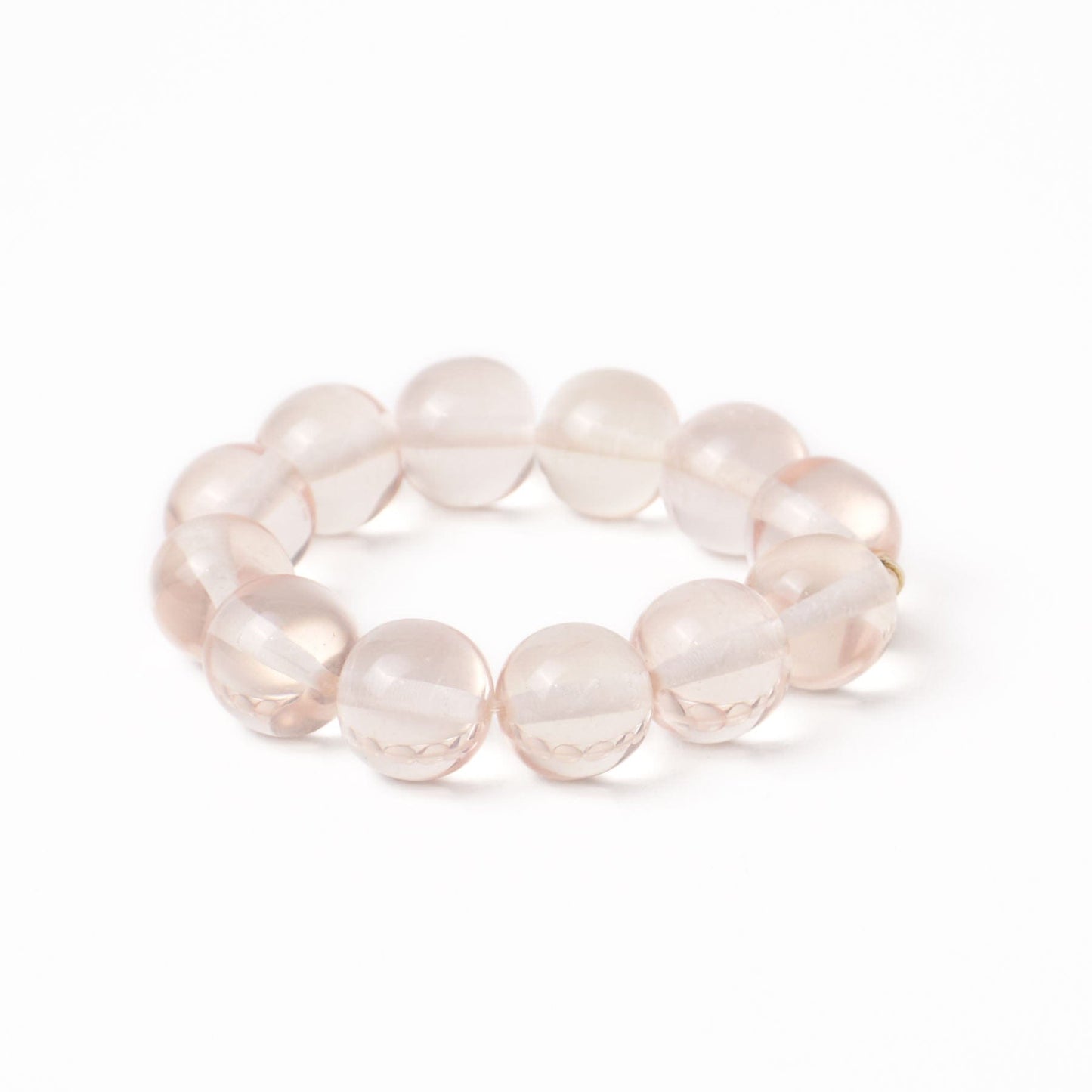 Cece Large Resin Bead Bracelet Clear Stretch