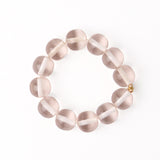 Cece Large Resin Bead Bracelet Clear Stretch