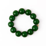 Cece Large Resin Bead Bracelet Green Bracelet