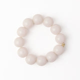 Cece Large Resin Bead Bracelet Milky White Bracelet