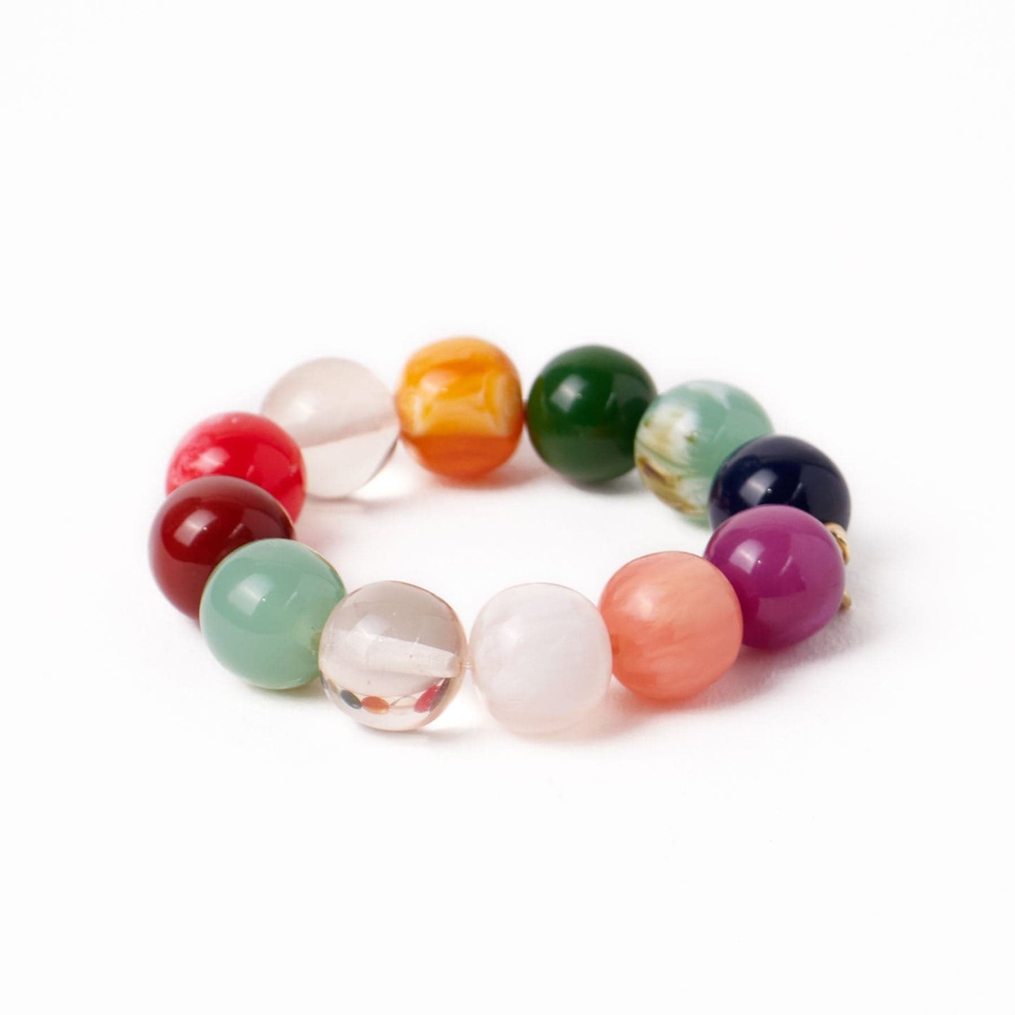 Cece Large Resin Bead Bracelet Multi Stretch