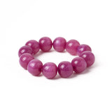 Cece Large Resin Bead Bracelet Purple Stretch