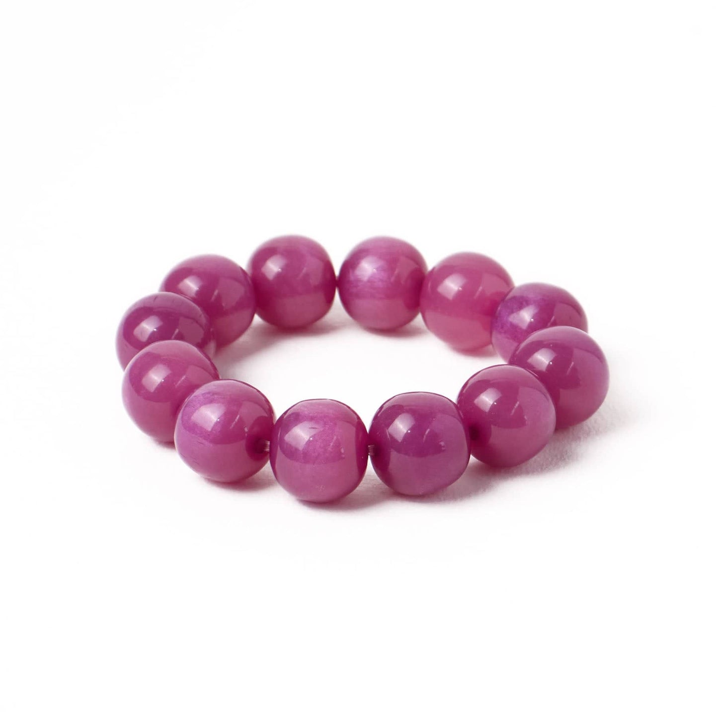 Cece Large Resin Bead Bracelet Purple Stretch