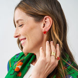 Celeste Single Stone Adjustable Ring Carnelian Ring