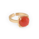 Celeste Single Stone Adjustable Ring Carnelian Ring