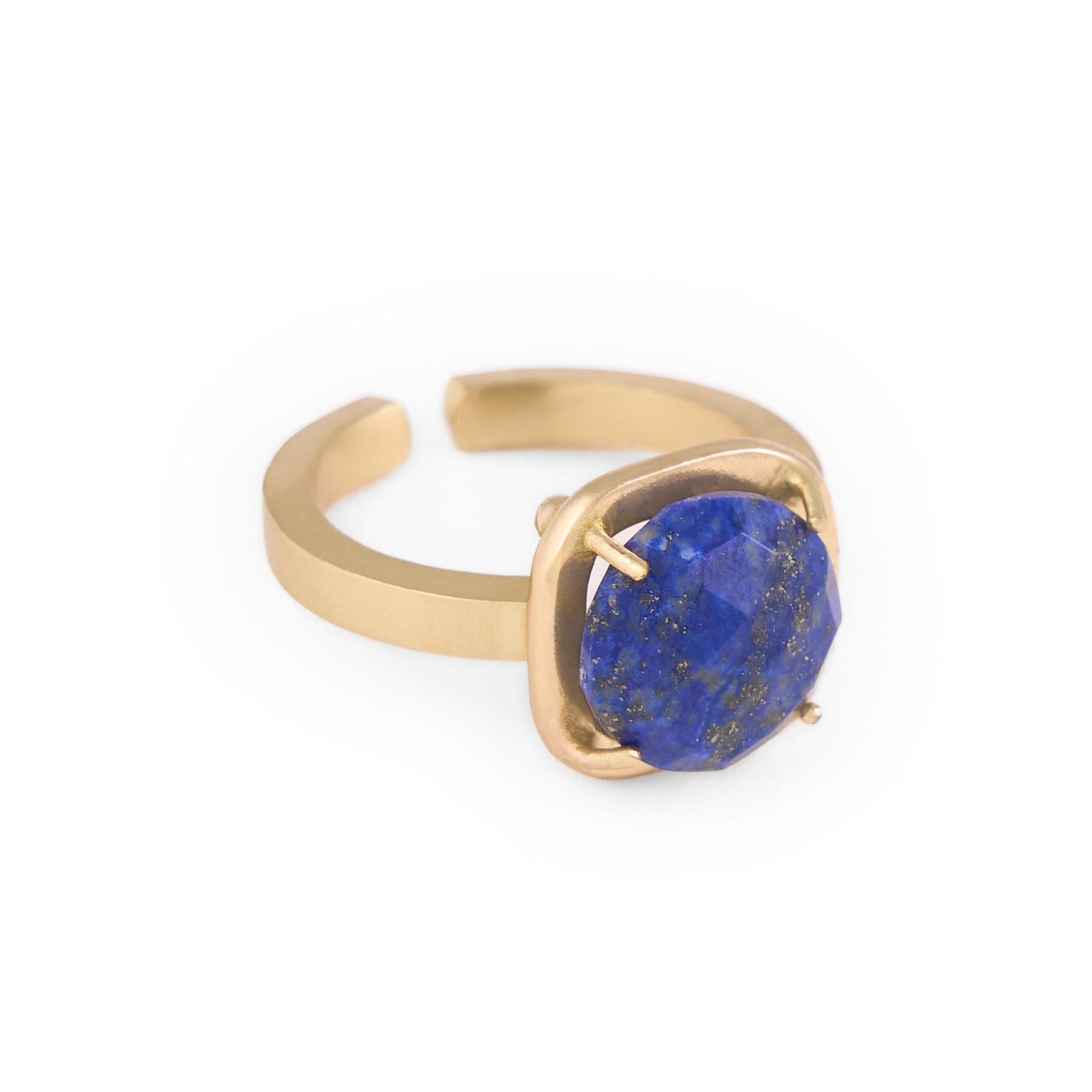 Celeste Single Stone Adjustable Ring Lapis Ring