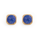 Celeste Single Stone Post Earrings Lapis Post