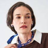 Celeste Single Stone Post Earrings Lapis Post