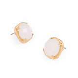 Celeste Single Stone Post Earrings Moonstone Post