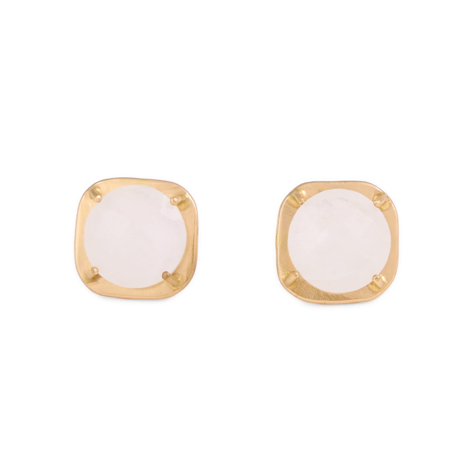 Celeste Single Stone Post Earrings Moonstone Post