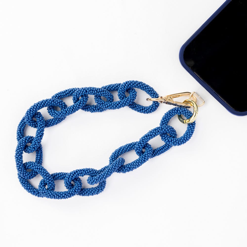 Celine Beaded Chain Link Accessory Lapis Phone Accessories