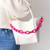 Celine Beaded Phone Chain + Bag Charm Hot Pink Phone Accessories
