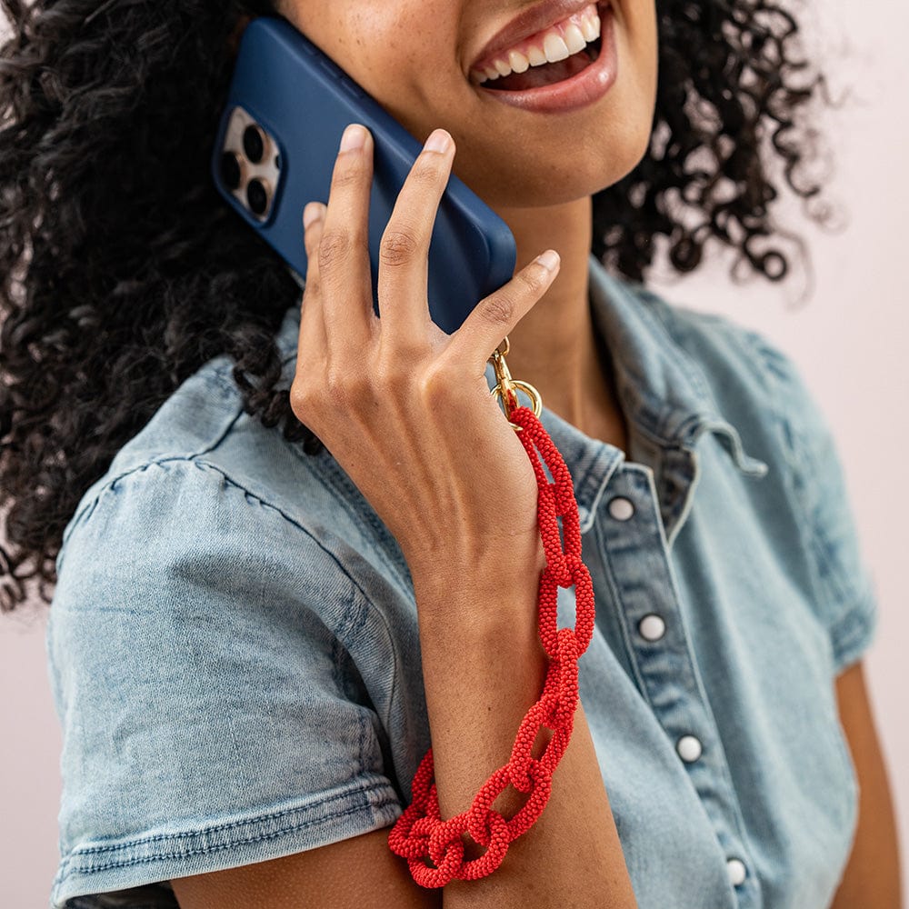 Celine Beaded Phone Chain + Bag Charm Hot Pink – INK+ALLOY, LLC