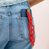 Celine Beaded Phone Chain + Bag Charm Lapis Phone Accessories