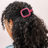 Charlotte Flat Hair Clip Navy Claw