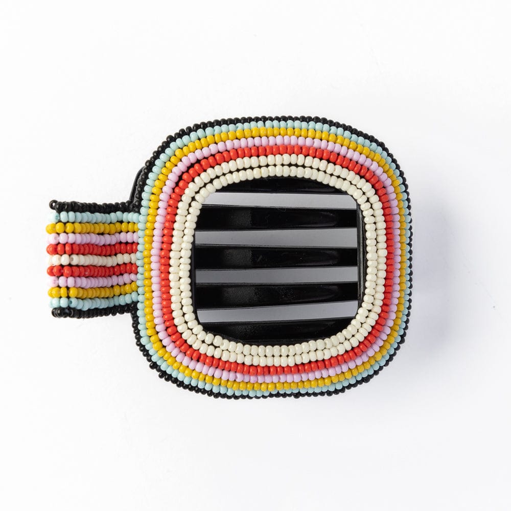 Charlotte Stripe Flat Hair Clip Multi Claw