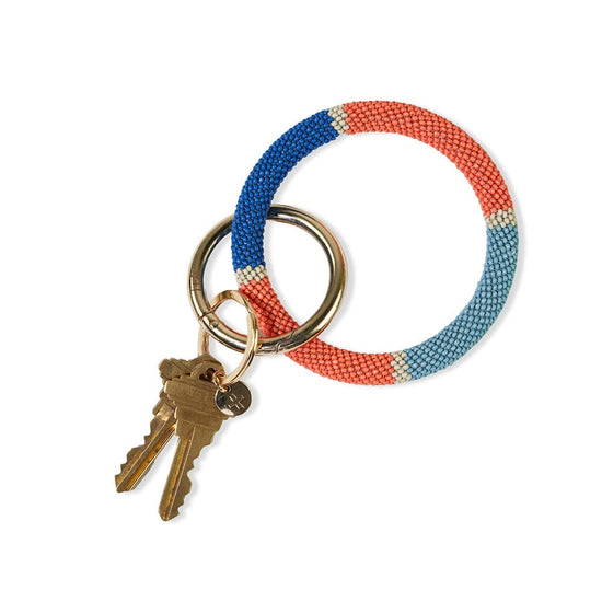 Navy Simple Resin Bangle Key Ring by INK+ALLOY