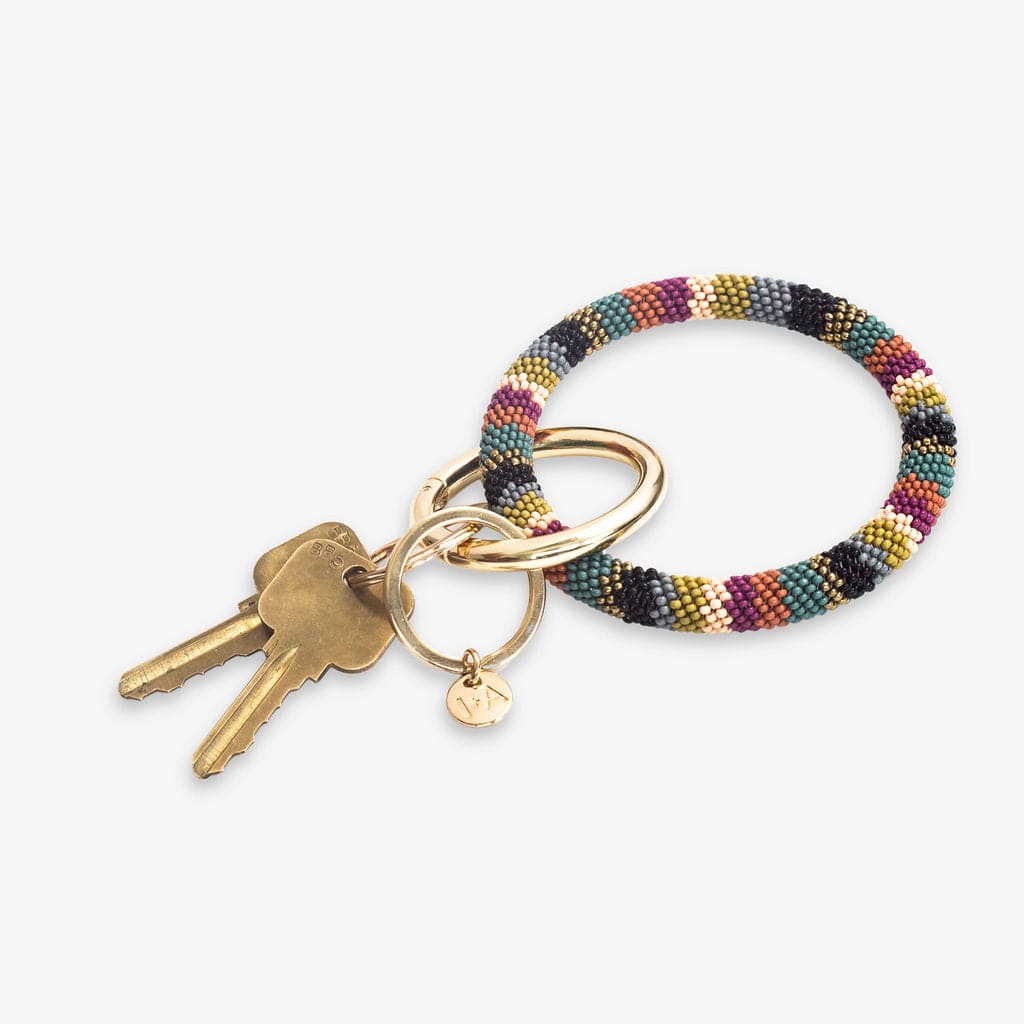 Chloe Stripe Key Ring Muted key rings + bag accessories