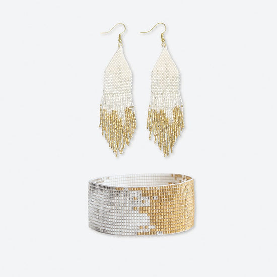 Claire + Kenzie Beaded Earrings And Bracelet Set St. Moritz Gift Set