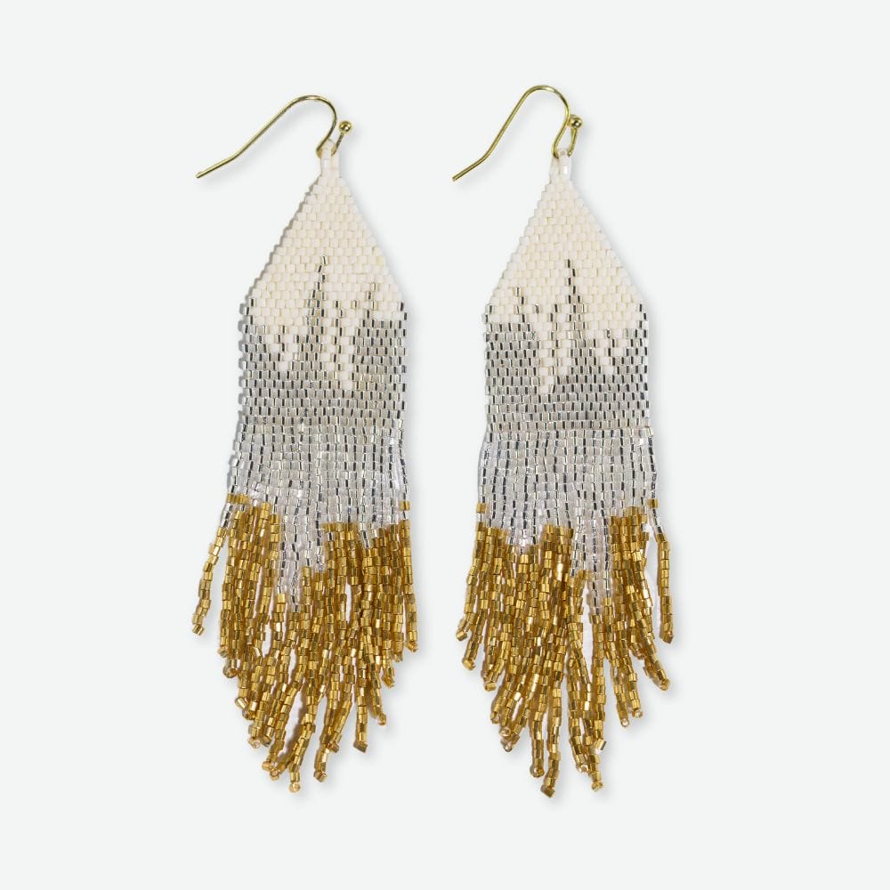 Claire Ombre Beaded Fringe Earrings St. Moritz Earrings