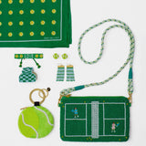 Coco Tennis Ball Beaded Post Earrings Bright Yellow Mini Stud