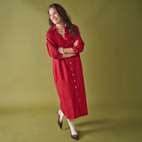Colette Shirtdress In Port + Red Stripe L/XL Dress