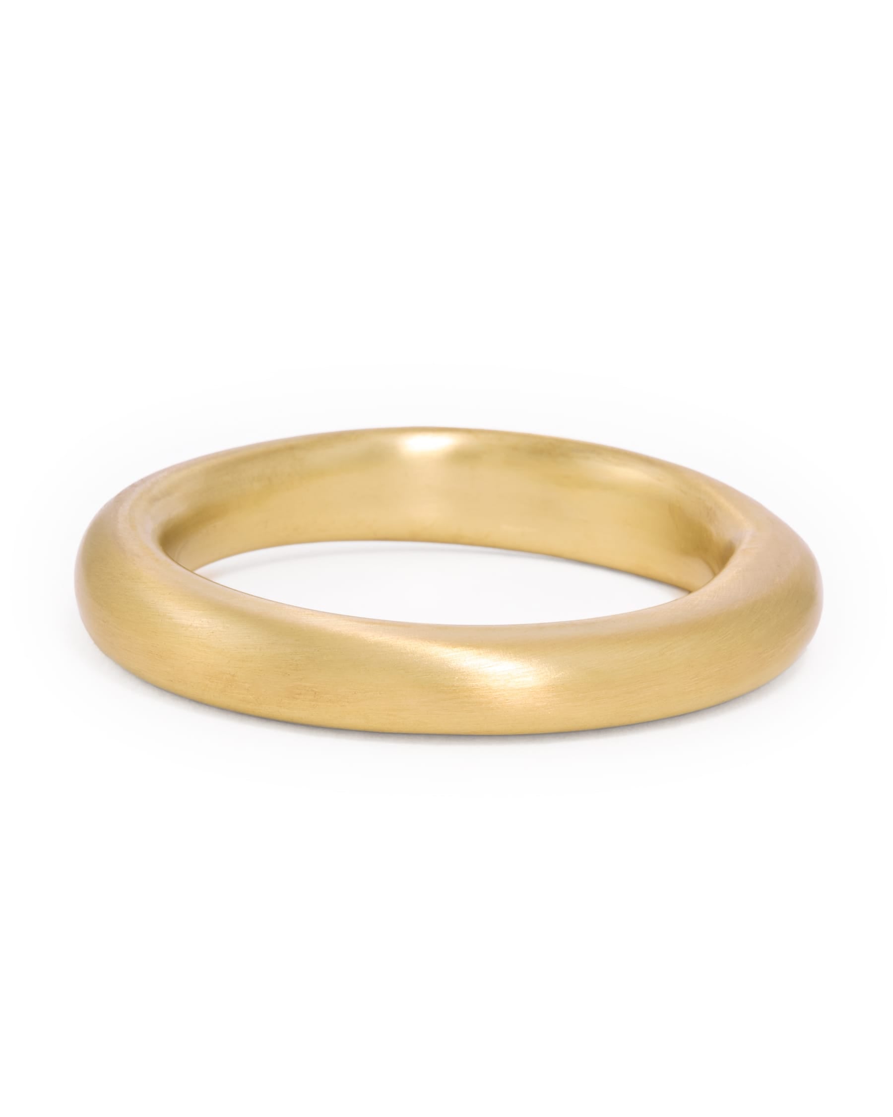 Cora Single Bangle Matte Brass Bracelet
