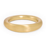 Cora Single Bangle Matte Brass Bracelet