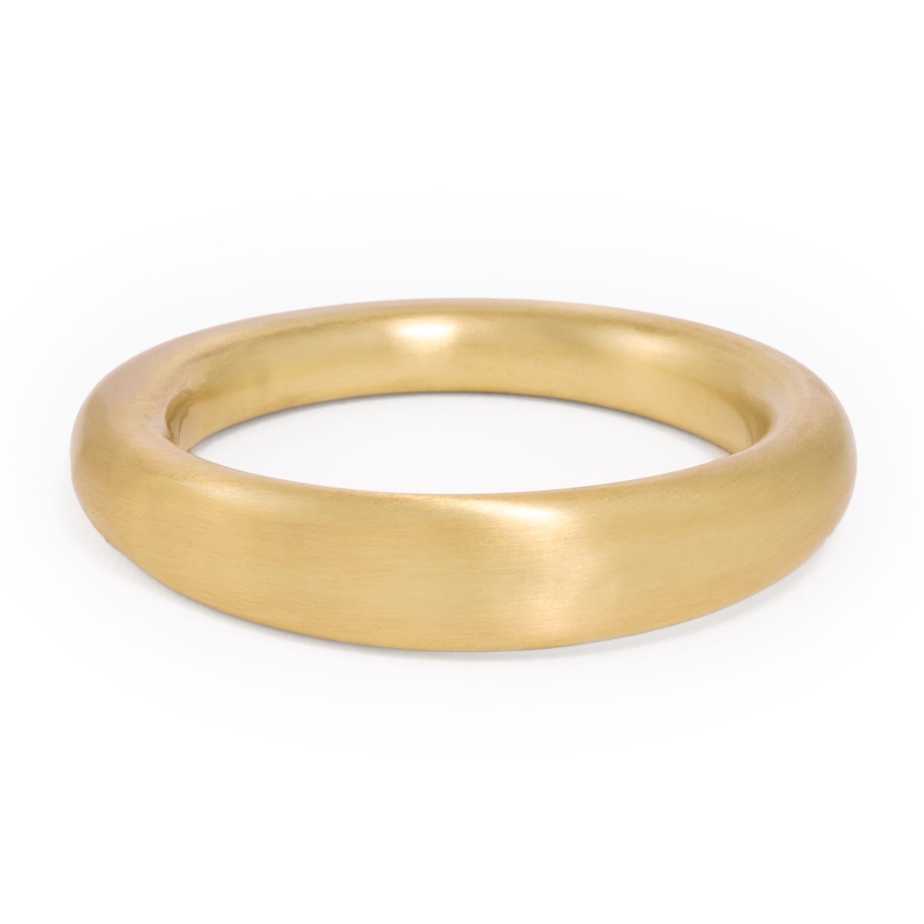 Cora Single Bangle Matte Brass Bracelet