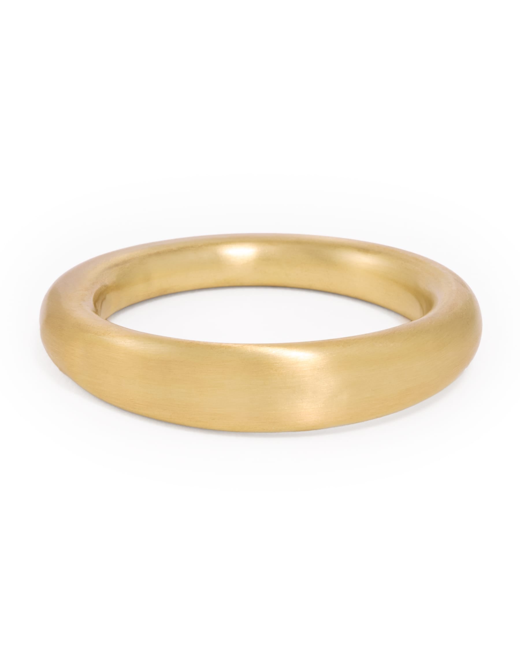 Cora Single Bangle Matte Brass Bracelet