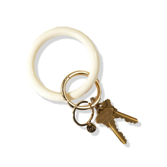 Cream Simple Resin Bangle Key Ring Key Ring